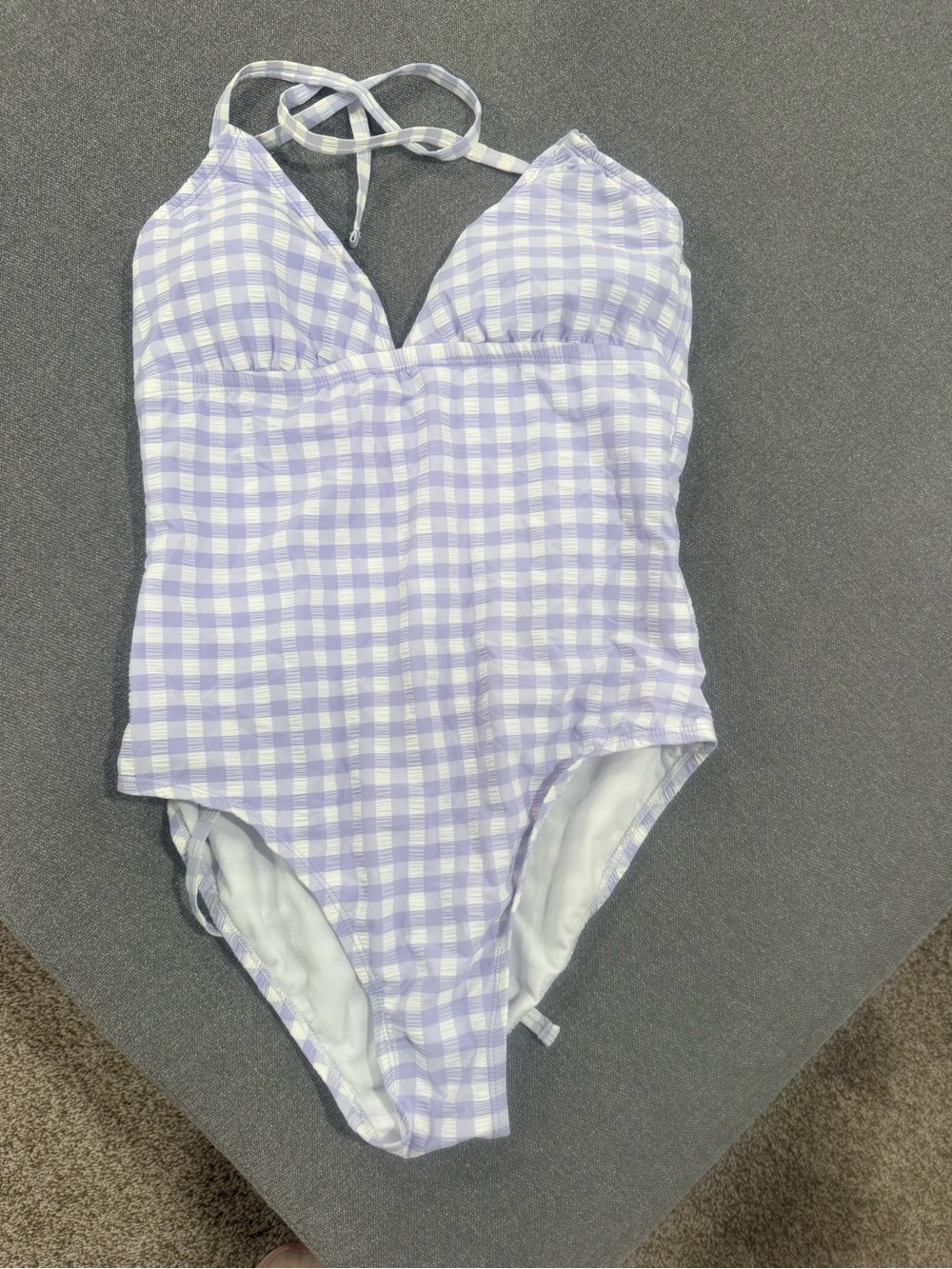 Target Lavender Gingham One-Piece Swimsuit